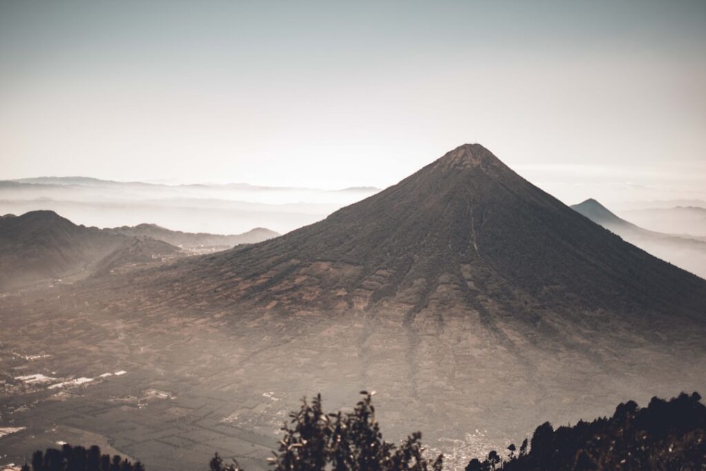 Guatemala volcano landscape for traveler’s diarrhea prevention and treatment planning