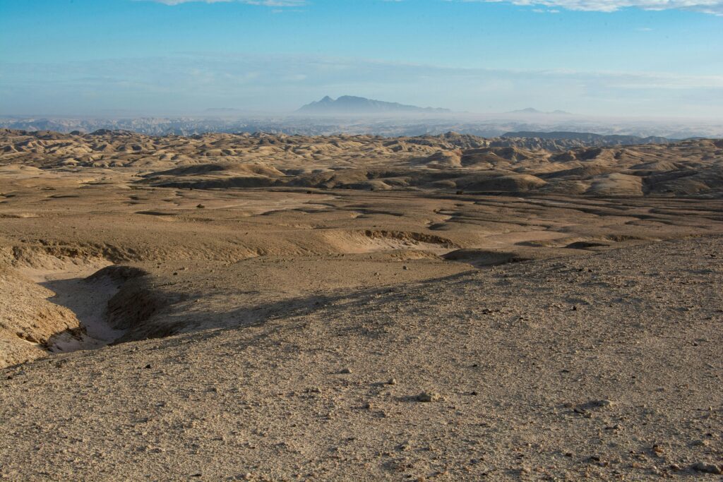 Namibia desert landscape for typhoid prevention travel guidance
