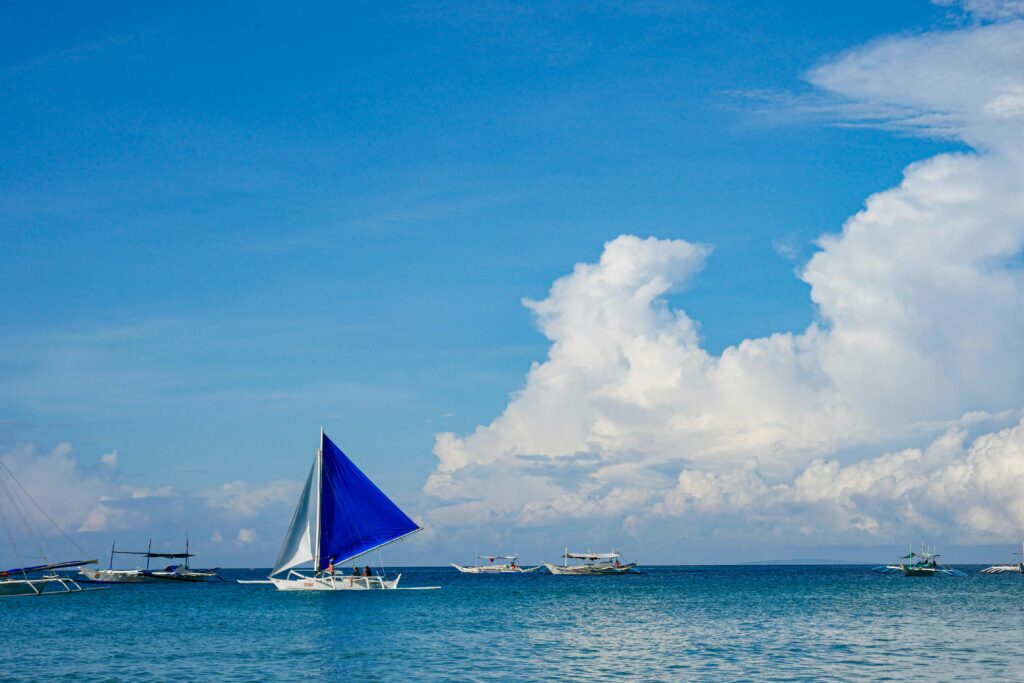 Island beach landscape in the Philippines