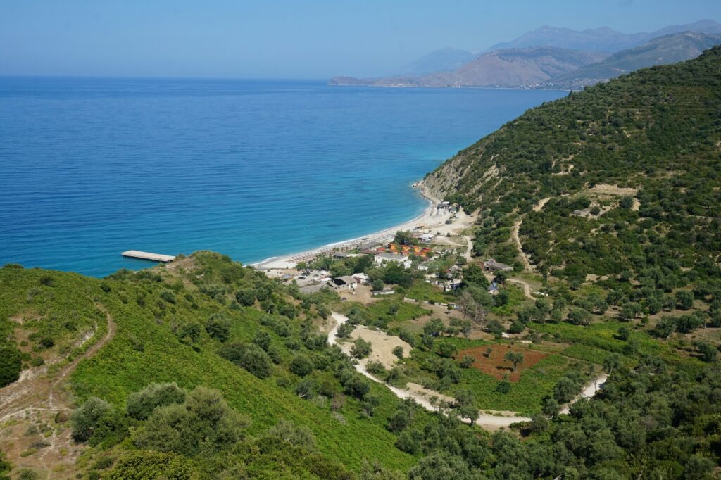 Coastal landscape on the Albanian Riviera