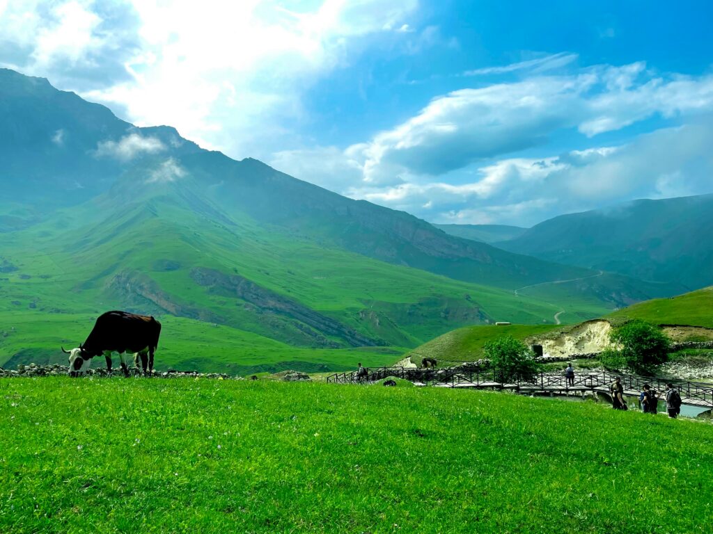 Green mountain landscape in Azerbaijan