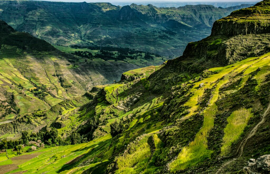 Ethiopia travel health plan featured image showing Ethiopian highlands