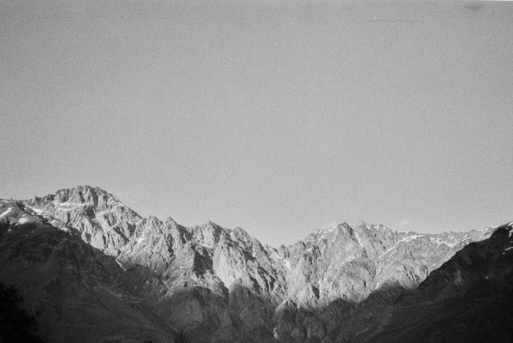 Mountain landscape in Stepantsminda, Georgia