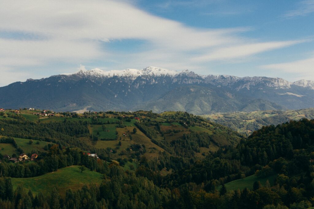 Mountain landscape in rural Romania