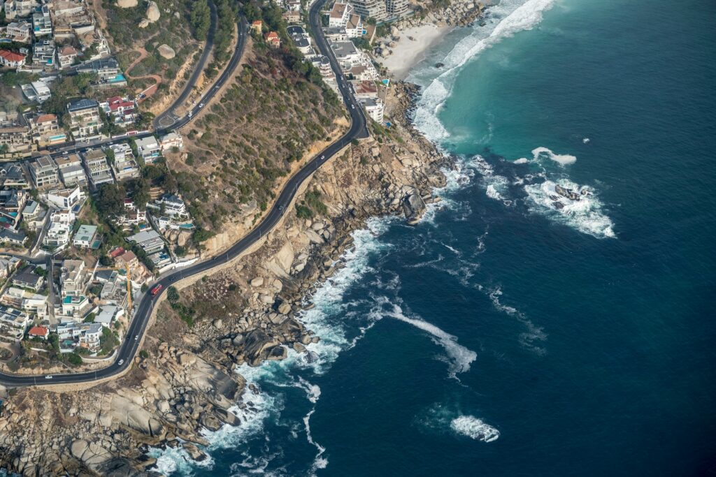 Coastline and mountains in South Africa