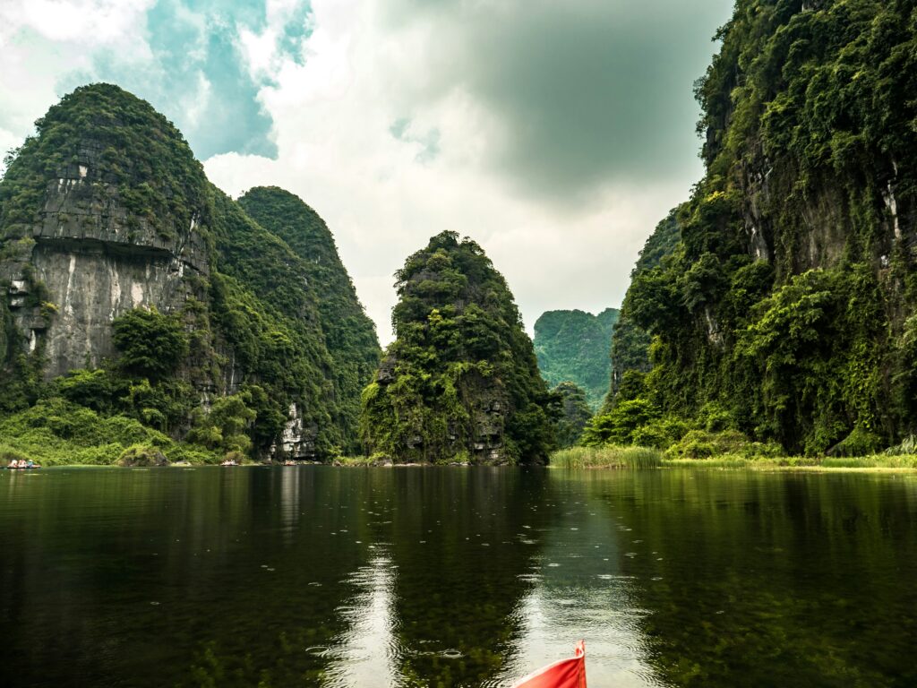 Green river landscape in Vietnam