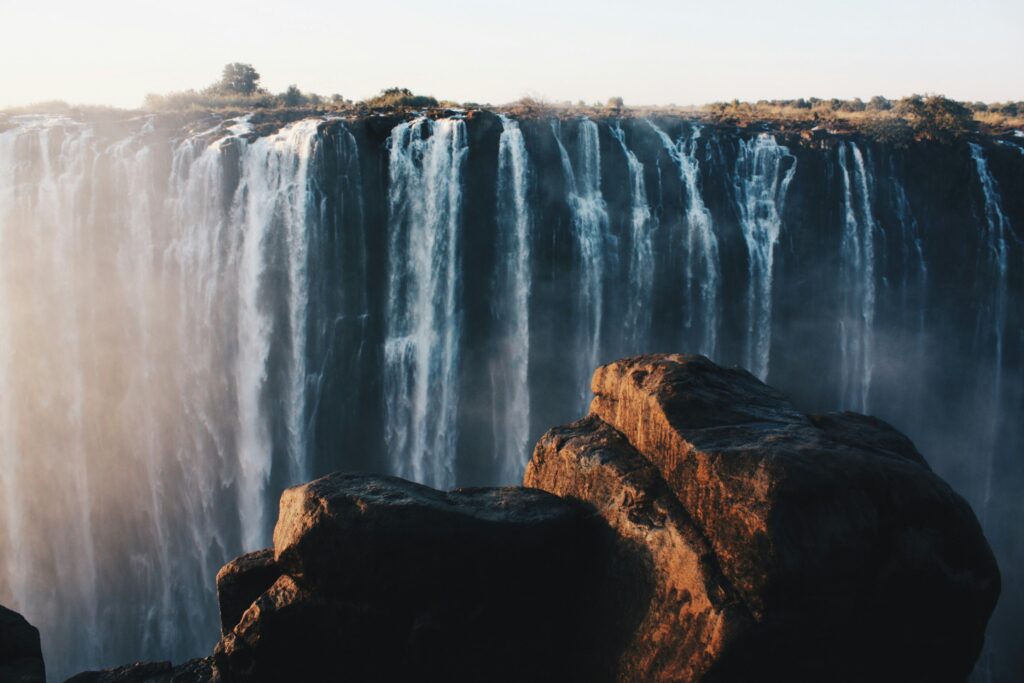 Zimbabwe travel health guide featured image showing Victoria Falls