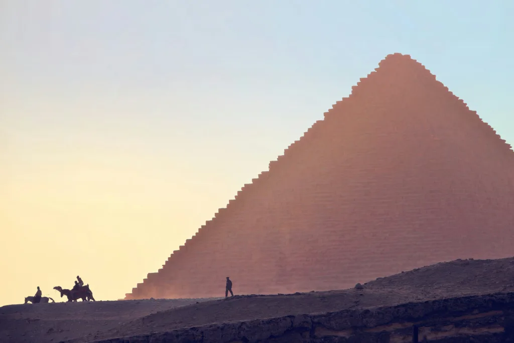 Egypt pyramids landscape for yellow fever vaccine and travel health planning