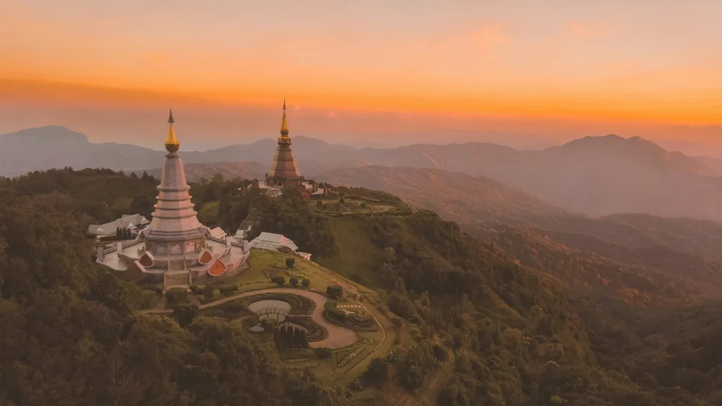 Thailand temple landscape for yellow fever vaccine and travel health planning