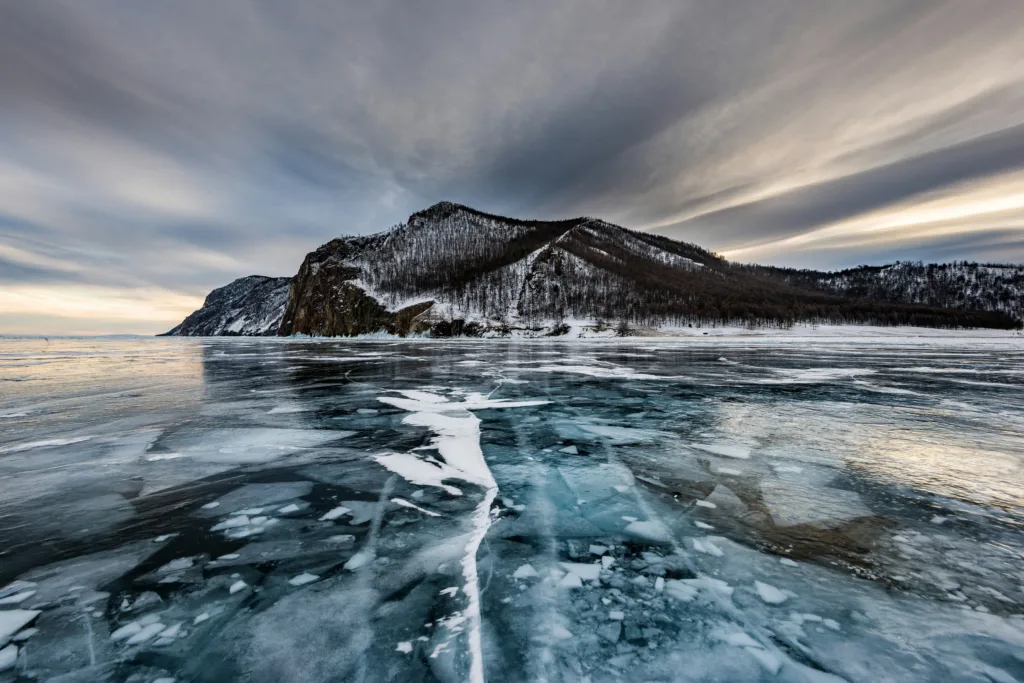Lake Baikal at sunset in Russia — travel planning for the Russia plague alert